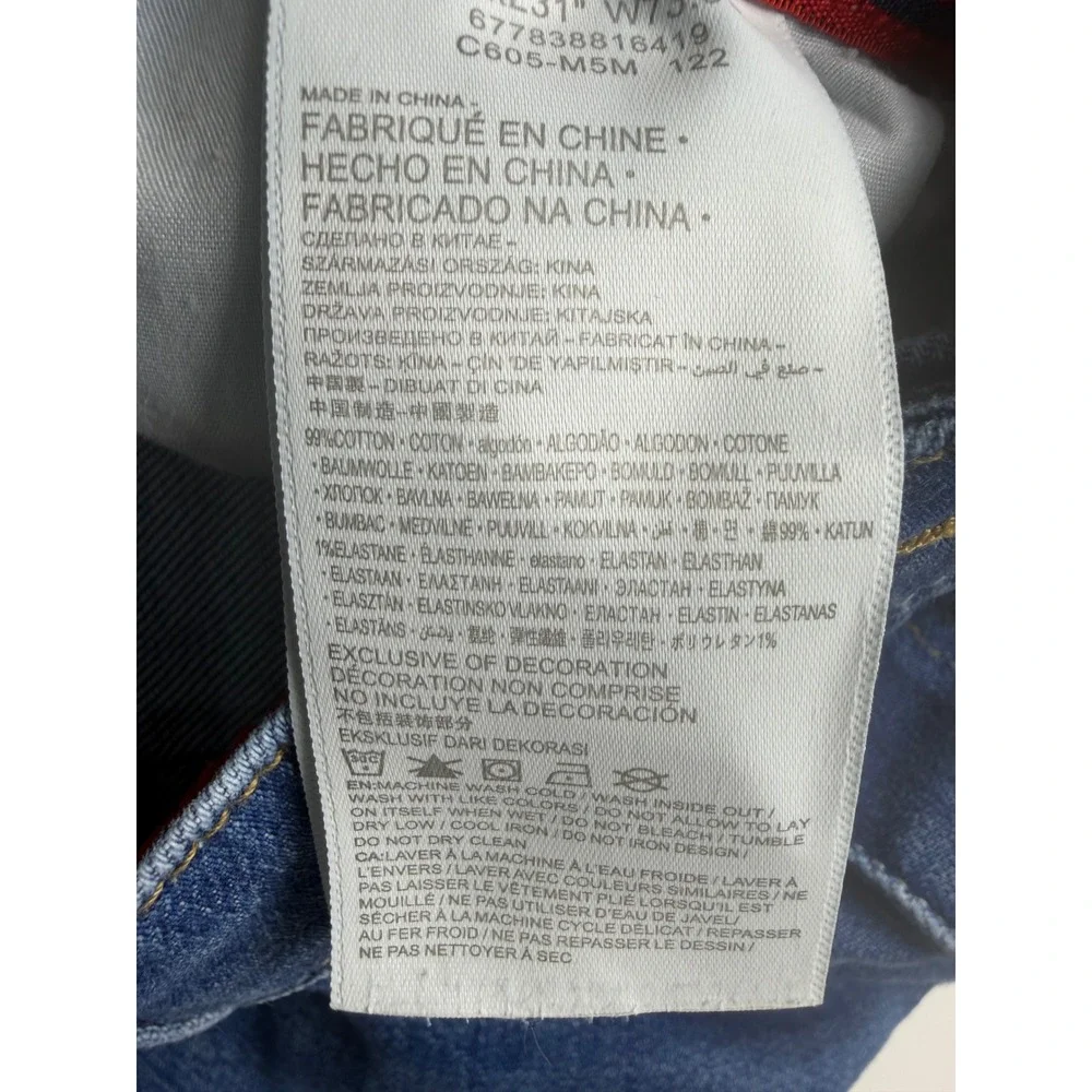Levis 514 Straight Fit Jeans Blue Denim Boys 18 Reg W29 L31 677838816419